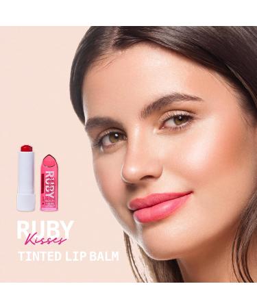 Ruby Kisses Balm Up Tinted Lip Balm - Hydrating Non-Greasy Coconut & Vitamin E Infused Lip Care - Lightweight Sheer Red Color - Buy Online on GoSupps.com