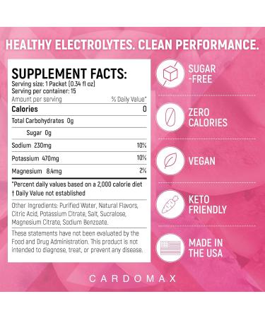 CardoMax Hydration Packets - Hydromax Electrolyte Drink Mix Packets with Sodium Magnesium & Potassium - Vegan & Keto-Friendly Electrolyte Drink Mix - 15 Liquid Hydration Sticks Wavecrusher - Buy Online on GoSupps.com