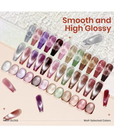 9D Cat Eye Gel Nail Polish Set | 12 Colors Holographic Glitter Cateye Gel Polish | Soak Off UV Gel for DIY Manicure Salon - SUPWEE - Buy Online on GoSupps.com