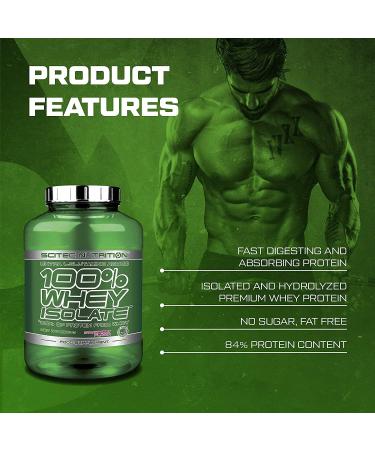  Scitec Nutrition Scitec Nutrition 100% Whey Isolate Strawberry Flavored Protein Nutritional Supplement 2 kg - Buy Online on GoSupps.com