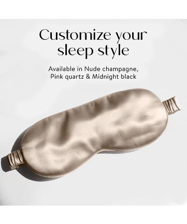 Colorado Home Co Silk Eye Mask for Women and Men - Blackout Sleep Mask for Sleeping and Travel - Nude Champagne Silk - Buy Online on GoSupps.com