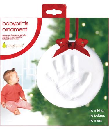 Pearhead Babyprints Handprint or Footprint Ornament Kit - Easy DIY Christmas Baby Gift (50010) - Buy Online on GoSupps.com