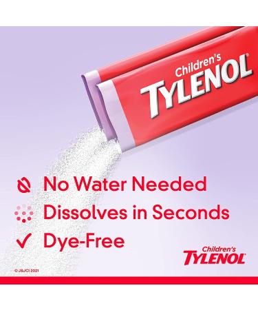 Children's Tylenol Dissolve Powder Packets - 160 mg Acetaminophen, Wild Berry Flavor - 18 ct - Buy Online on GoSupps.com