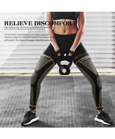 Buy SKDK Copper Full Leg Sleeves - Long Compression Knee Sleeves for Men & Women | Arthritis Cycling Basketball & Football Support | Reduce Varicose Veins & Swelling - XXX-Large (1 Pair - Buy Online on GoSupps.com