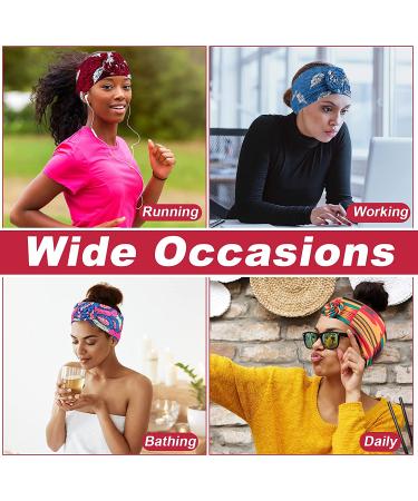 African Headband Set - 8 Pieces Elastic Boho Print Hairband for Black Women | Vibrant Style - Buy Online on GoSupps.com