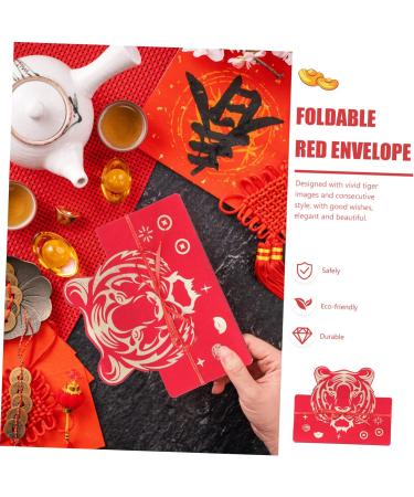 TEHAUX 2pcs 2022 Red Envelope Frosted Money Pouch Chinese Gift 2022 Hong Bao Lucky Money Envelopes Lovely Red Packet Li Xi Red 2022 Red Packet Wedding Red Packet See Supplies Fold Paper As Shown 17.8X14.8X1cm - Buy Online on GoSupps.com