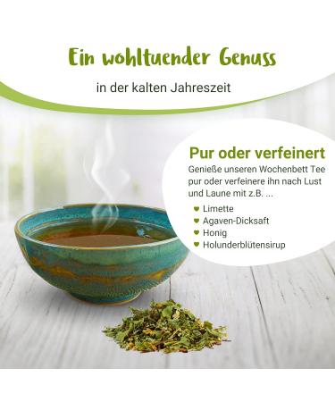 Pregnivital Puerperium Tea - 100% Organic Herbal Blend for Postpartum Care - Female Mantle Yarrow & Shepherd's Purse - 70g Pack - International Shipping Available - Buy Online on GoSupps.com