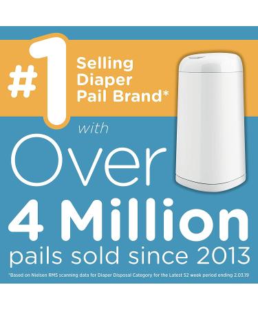Diaper Genie Expressions Pail | Odor-Controlling Baby Diaper Disposal System | Includes Diaper Pail & 1 Starter Refill Bag - Buy Online on GoSupps.com