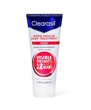 Clearasil Rapid Rescue Deep Treatment Acne Face Wash Maximum Strenght with 2% Salicylic Acid Acne Medication Acne Facial Cleanser 6.78 fl oz (Pack of 3) - Buy Online on GoSupps.com