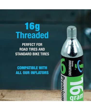 Genuine Innovations G2153 Threaded Bicycle CO2 Cartridges 16g - Pack of 6 - Buy Online on GoSupps.com