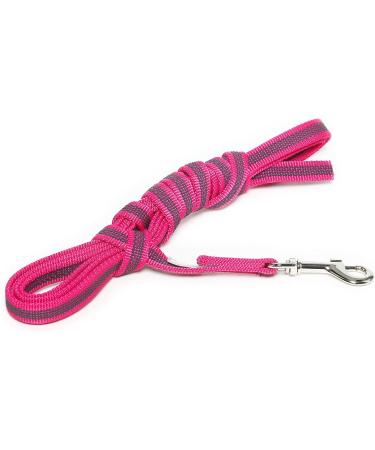 IDC Color & Gray Rubberized Leash - 14mm x 3m Without Loop - Pink-Gray | International Shipping Available - Buy Online on GoSupps.com