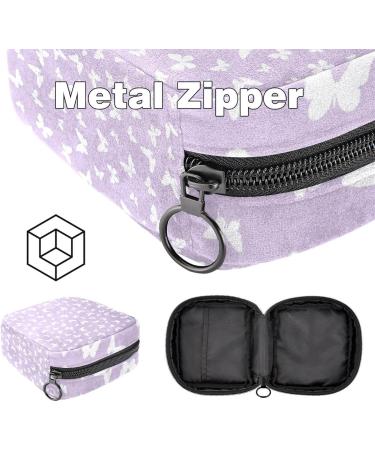 Muoooum Purple Butterfly Bandage Storage Bag | Menstruation Pad & Menstrual Cup Pocket for Women & Teens - Buy Online on GoSupps.com