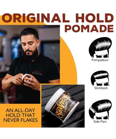 Suavecito Pomade Original Hold - Medium Hold Hair Pomade for Men - 4oz x 2 | Water Based Wax Medium Shine - International Shipping Available - Buy Online on GoSupps.com
