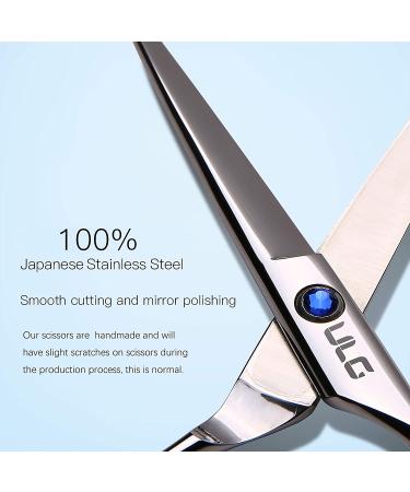 ULG Professional 6.5 inch Hair Cutting Scissors - Japanese Stainless Steel Razor Edge Barber Shears for Salon - Hand Sharpened Blue - Buy Online on GoSupps.com