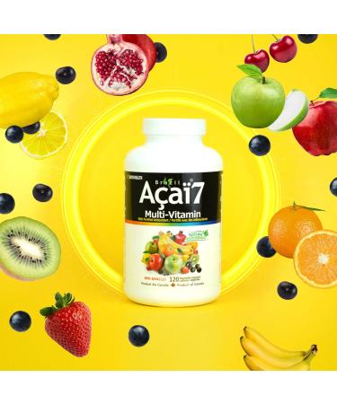 Acai7 Multivitamin with Fortified Natural Antioxidants 120 Vegetable capsules Made In Canada - Buy Online on GoSupps.com