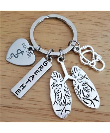 Lung Doctor Keychain | Perfect Gift for Pulmonary Specialists & Respiratory Therapists | Anatomical Lung Design | International Shipping Available - Buy Online on GoSupps.com