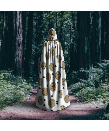 Cow With Sunflowers In Blue Print Halloween Wizard Witch Hooded Robe Cloak Christmas Hoodies Cape Cosplay For Adult Cookies Food Chocolate Chip Biscuits One Size - Buy Online on GoSupps.com