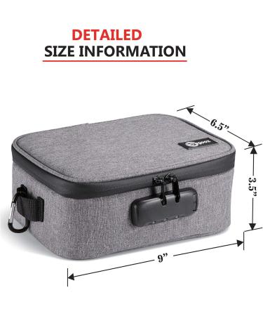 Smell Proof Bags with Combination Lock - Waterproof Smell Proof Case for Smelly Products Waterproof Smell Proof Container Smell Lock-in Travel Bags Gray  - Buy Online on GoSupps.com