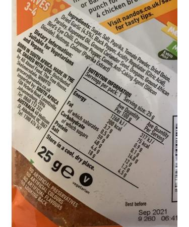  Nando's Nando's Peri-Peri Rub Pack of 4 Vegan Chicken Seasoning Rubs 4 Flavors (one of each flavor) Lemon & Herb Garlic Medium Hot 25g each - Buy Online on GoSupps.com