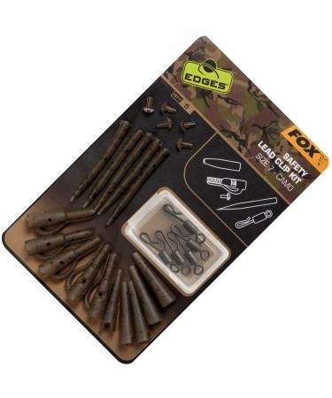 Fox Edges Camo Safety Lead Cip Kit size 7-5 lead clips for carp rigs safety clips for carp fishing lead clips for carp leads - Buy Online on GoSupps.com