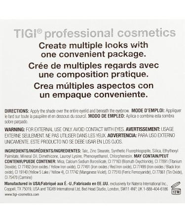 TIGI Cosmetics High Density Quad Eyeshadow Posh - 0.32 oz | Pigmented Eye Makeup Palette - Buy Online on GoSupps.com