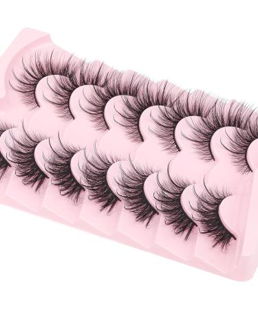 Geeneiya Fairy 3D Fluffy Mink Lashes: 7 Pairs of Wispy Fox Eye Fake Eyelashes for Natural Cat Eye Look - Buy Online on GoSupps.com