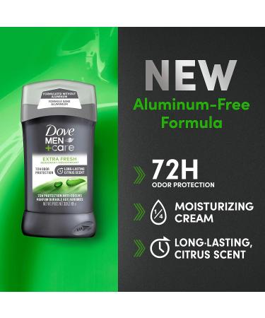 Dove Men+Care Deodorant Stick for Men Extra Fresh 4 Count Aluminum Free 3 oz & Body and Face Wash Clean Comfort 4 Count for Healthier and Stronger Skin Effectively Washes Away Bacteria - Buy Online on GoSupps.com