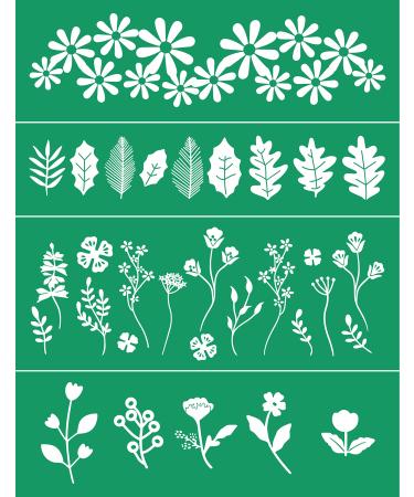 DGAGA Spring Flower Silk Screen Stencils Self Adhesive Leaf Screen Printing Stencil for Chalk Paste Reusable Chalk Mesh Transfers Stencils for Painting on Wood Fabric Garden Decor flowers and leaf stencils 8.5x11 inches - Buy Online on GoSupps.com