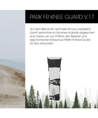 Oneal Knee Protector - Park FR Carbon Knee Guard for MTB MX & BMX | Lightweight Knee & Shin Protection | Black & White - Buy Online on GoSupps.com