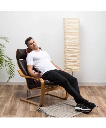 Global Relax Mantra Shiatsu Massage Backrest with Heat | Adjustable Headrest & Removable Seat | Back Shoulders & Lumbar Spine Relief | 2-Year Guarantee - Buy Online on GoSupps.com