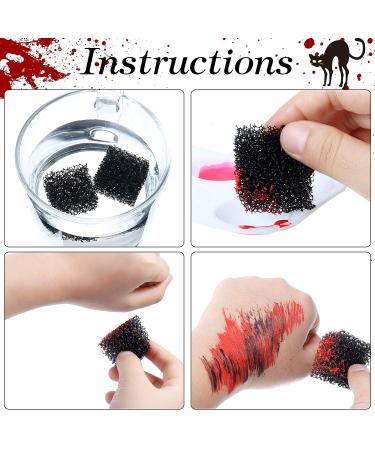 16 Pieces Stippling Sponge Set for Halloween Makeup | Cosplay Beard Freckle & Texture Art Perfect for Parties & Special Effects - Buy Online on GoSupps.com