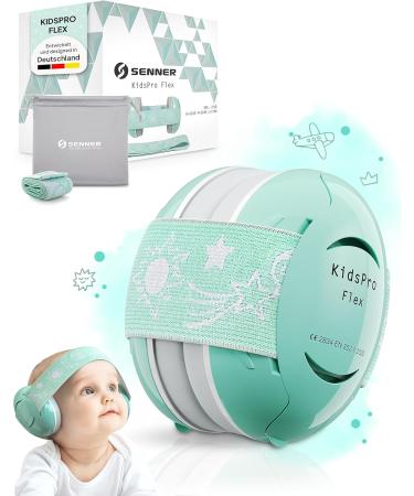 Senner Kidspro Flex | High-Quality Kids Earmuffs for Toddlers | Flexible Hearing Protection for Everyday Life Parties & Sports | Turquoise Noise-Cancelling Headphones - Buy Online on GoSupps.com