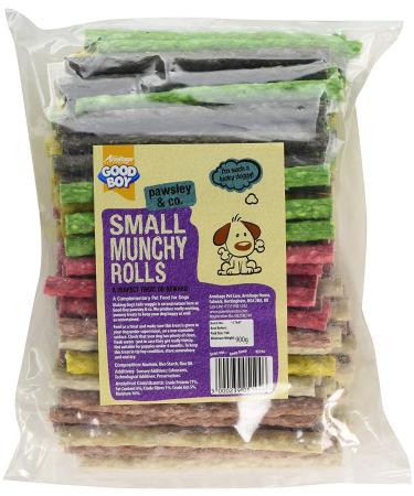 2XMunchy Dog Treat Small Assorted Rolls 125mm x 9/10mm Pack of 100