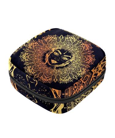 Women's napkin storage bag mandala with roses bohemian menstrual cup portable women's bandages storage bags female menstruation first period bag