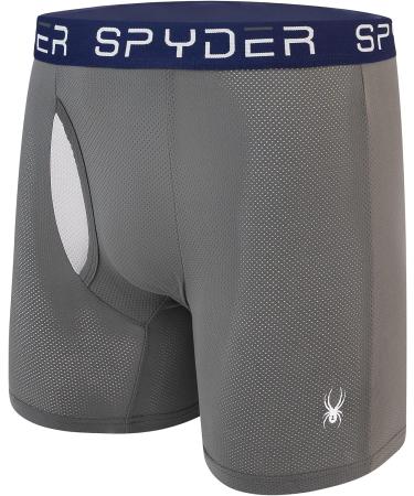 Spyder Performance Mesh Men's Boxer Briefs 3 Pack - X-Large Navy/Black/Grey - Buy Online on GoSupps.com