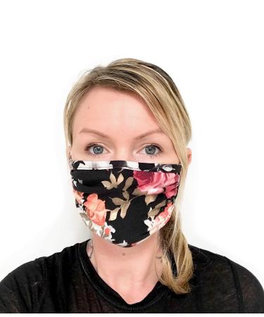 Star Vixen Washable Fashion Face Mask Dark Floral One Size (Pack of 1)
