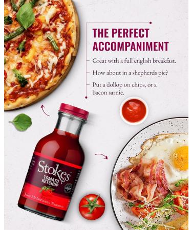 Stokes Real Tomato Ketchup 3PK Rich & Vibrant Tomato Sauce Perfect Red Sauce For Full English Breakfast Award Winning Ketchup Thick & Juicy Tomato Sauce Ketchup With Juicy Mediterranean Tomatoes Real Tomato Ketchup 3 x 300g - Buy Online on GoSupps.com