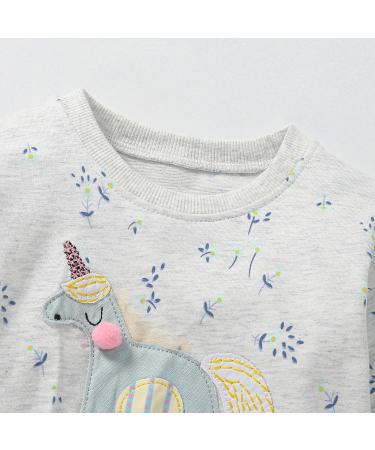 Girls Unicorn Sweatshirt - Cotton Long Sleeve Pullover for Kids 5-6 Years - Buy Online on GoSupps.com