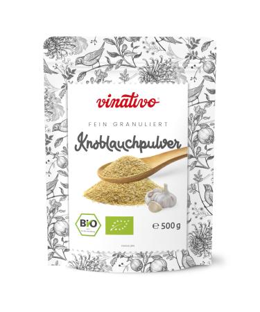 Vinativo garlic powder organic-finely granulated-500g-garlic ground-organic quality-from controlled organic cultivation 500 grams
