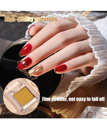Chrome Nail Powder 5 Boxes Metallic Mirror Effect Nail Powder Holographic Gold Shiny Nail Glitter Pigment Powder for DIY Nail Decoration Salon Home - Buy Online on GoSupps.com