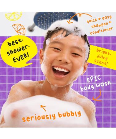 Mr. Bubble Spirited Citrus 3-in-1 Body Wash Shampoo & Conditioner with Vitamin C - Strengthen and Renew Hair and Body - 3-Pack - Buy Online on GoSupps.com