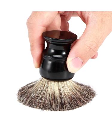 Premium Luxurious Shaving Brush - High Density Hair Black Resin Handle for a Perfect Shave - Ideal for Thick Lather - International Shipping Available - Buy Online on GoSupps.com