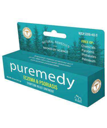 Puremedy Eczema & Psoriasis Relief Ointment Homeopathic All Natural Salve Soothes and Relives Symptoms of Dry Itchy Flaky Scratchy or Weepy Skin - 0.5 oz