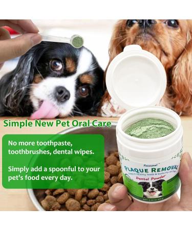 Petstoral Natural Dog Dental Powder Dog Dental Care - Plaque Remover and Bad Breath Treatment Healthy Gums & Fresh Breath for All Dogs and Cats (2) - Buy Online on GoSupps.com