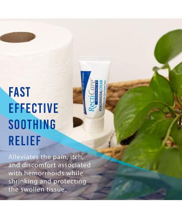 Recticare Advanced Hemorrhoidal Cream - Soothing Relief for Hemorrhoids with Lidocaine - 15g - Buy Online on GoSupps.com
