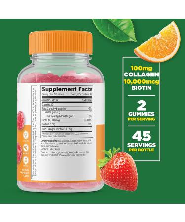 Lifeable Immune Support + Collagen & Biotin Gummies Bundle - Great Tasting Vitamin Supplement Gluten Free GMO Free Chewable Gummy - Buy Online on GoSupps.com