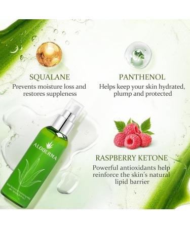 Aloderma Organic Aloe Botanical Hydrating Mister - Made within 12 Hours of Harvest to Soothe & Moisturize Lightweight Fine Mist Facial Spray - Refresh & Hydrate Skin Through the Day 120ml/4.23Oz - Buy Online on GoSupps.com
