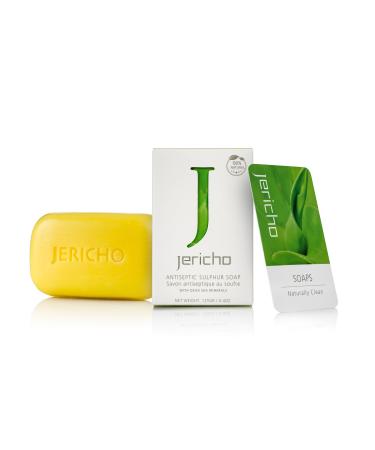 THE ORIGINAL Dead Sea Sulfur Soap Bar by Jericho - Natural Face and Body Treatment Soap with Sulphur and Minerals from the Dead Sea
