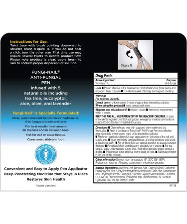 Fungi-Nail Pen Applicator Anti-Fungal Solution | Kills Nail & Athlete's Foot Fungus | Clinically Proven | 0.20 Fl Oz (Pack of 2) - Buy Online on GoSupps.com