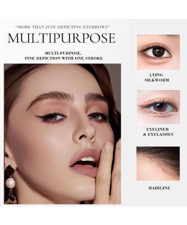 Buy Waterproof Brown Eyebrow Liquid Pencil - Dual Tipped Micro-Fork Smudge Proof & Long-Lasting Eyeliner for Women | High Pigment & Quick Drying #01 Brown - Buy Online on GoSupps.com